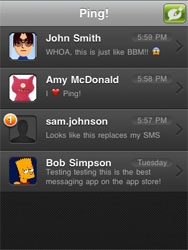 Ping! : un logiciel de messagerie instantan�e pour les utilisateurs de l'iPhone